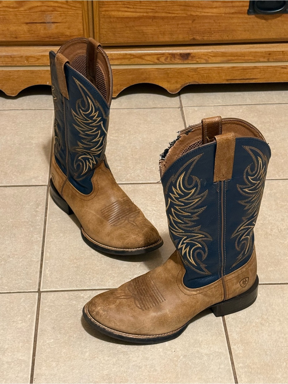 Ariat Western Boots Mens Cowboy Tycoon Bar Top 10021699 Size 8.5 D Medium